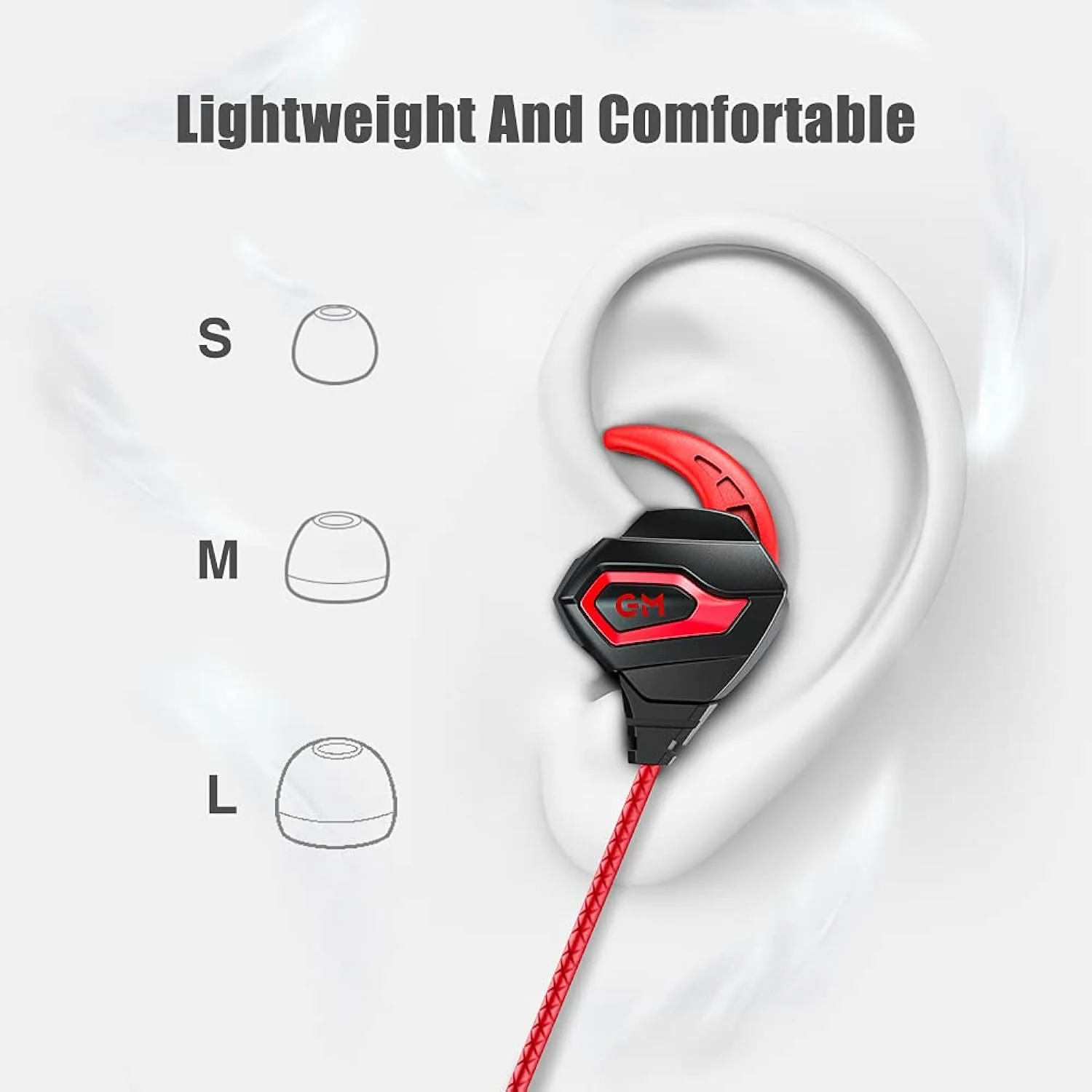 GCP Products Gaming Earbuds Wired With Dual Microphone, In-Ear Gaming Headset Earphones For Ps5 Ps4, Xbox One, Nintendo Switch, Xbox Serie…