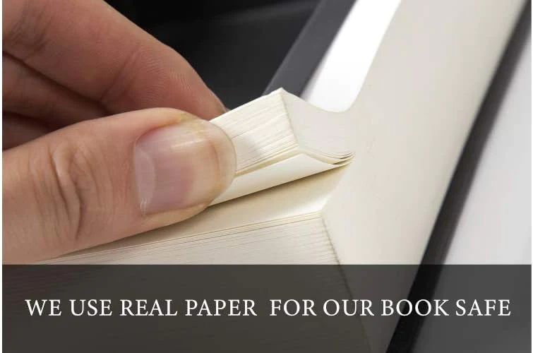 KASLVOX Real Pages Portable Diversion Book Safe - Hollowed Out Book with Hidden Secret Compartment for Jewelry, Money and Cash (Beauty