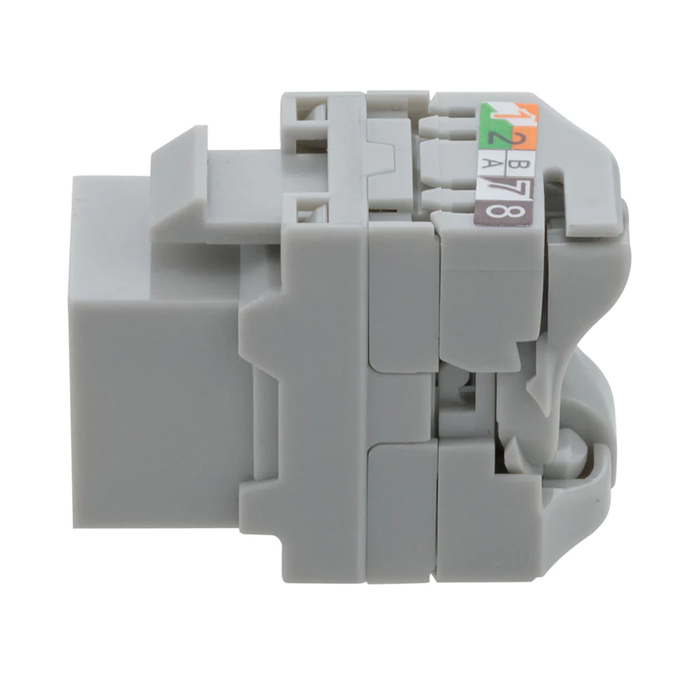 NavePoint CAT6A Unshielded Toolless Keystone Jack 10 pack, Grey