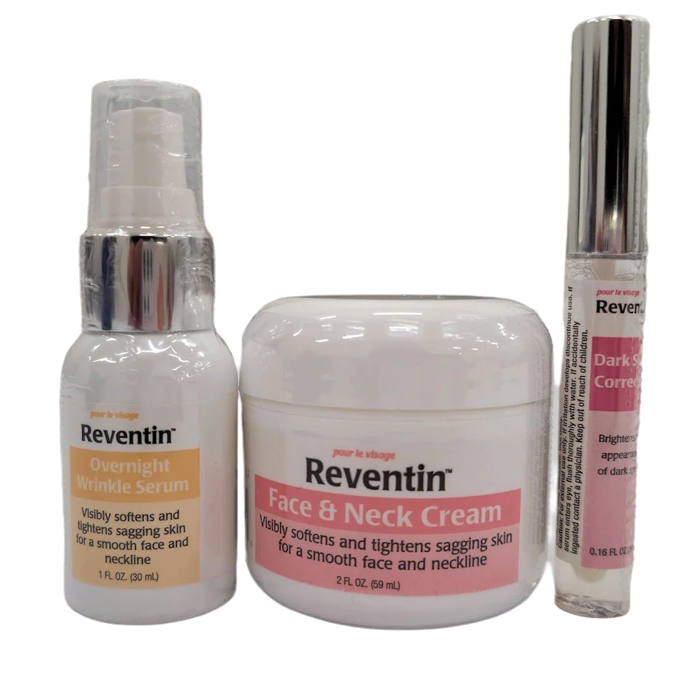 Reventin Skincare Set for Wrinkles &a; Dark Spots + Bonus Ellen Tracey Makeup Bag