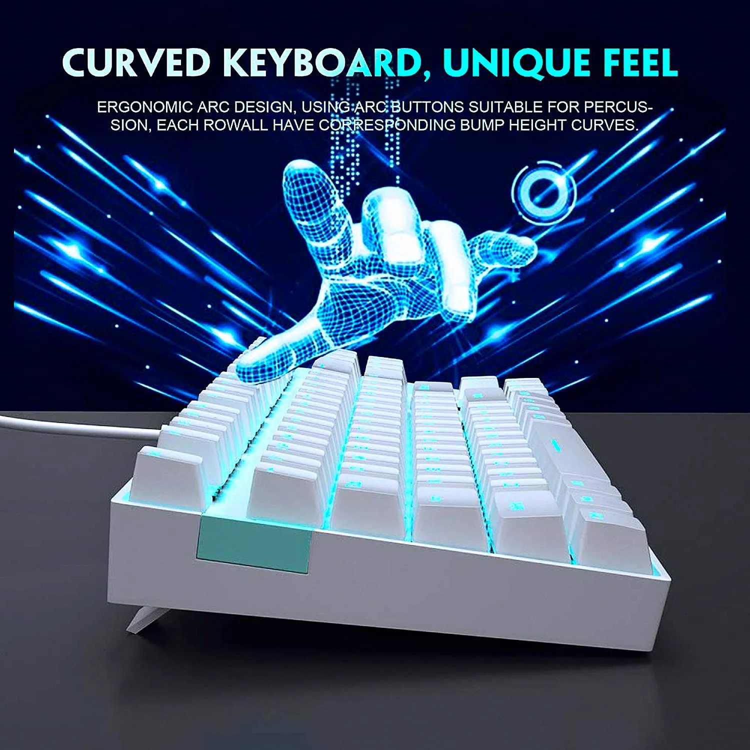 Zell Electronics Zell Mechanical Gaming Keyboard With Blue Switch, Compact 87 Keys Wired Computer Keyboard For Windows Laptop Pc Gamer, Led Ic…