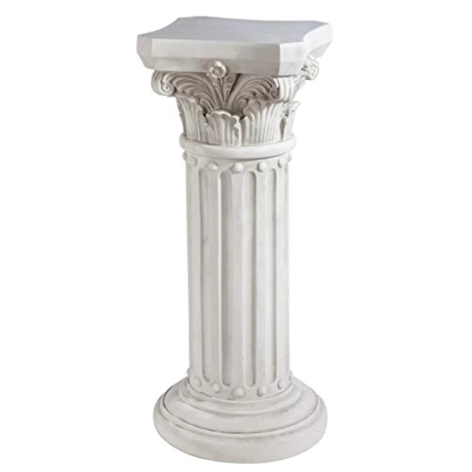 design toscano ky60748 athena corinthian garden plinth base statuary pedestal, antique stone finish