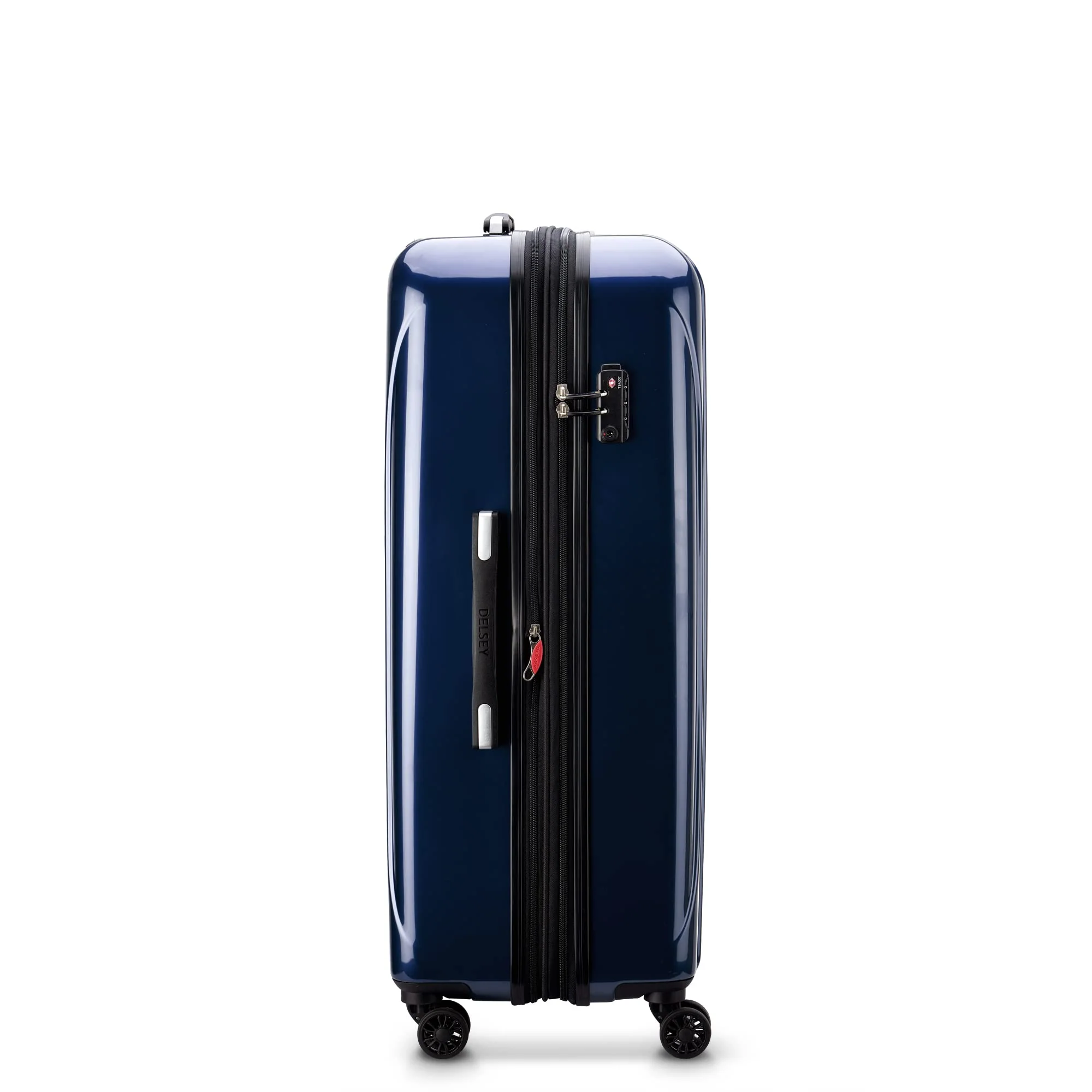 DELSEY Paris Helium Aero Hardside Expandable Luggage with Spinner Wheels, Blue cobalt, checked-Large 29 Inch