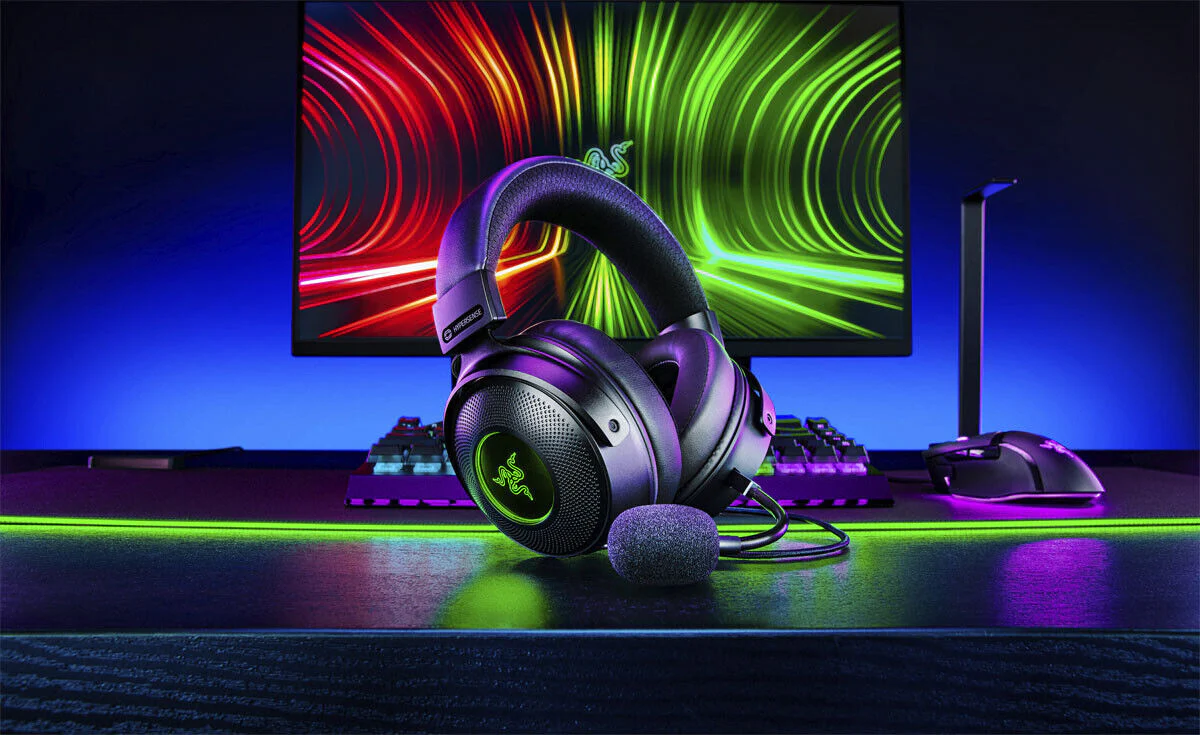 Razer - Kraken V3 HyperSense Wired Gaming Headset for PC - Black