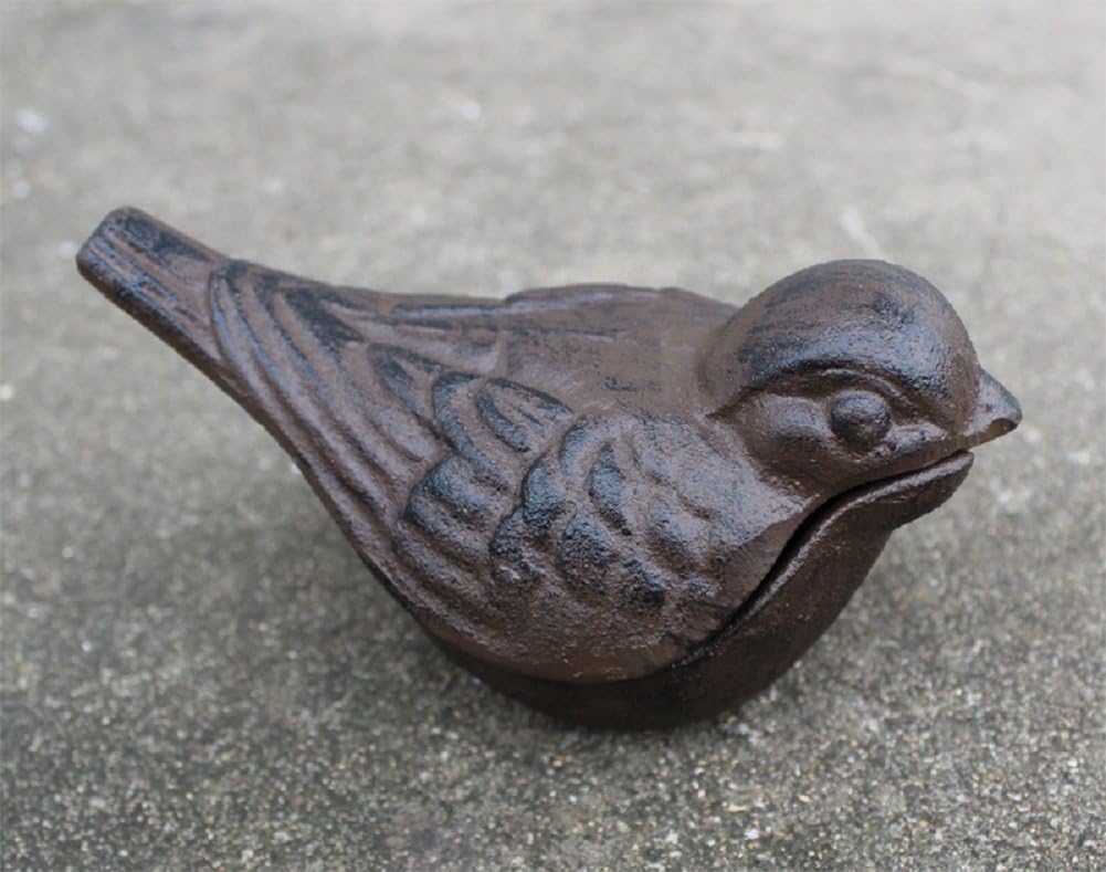 Greek Art Garden Decoration Bird Cast Iron Key Hider Stone Diversion Safe Key Outside Hider Hide-A-Key Holder Safely Hiding Your Spare Ke