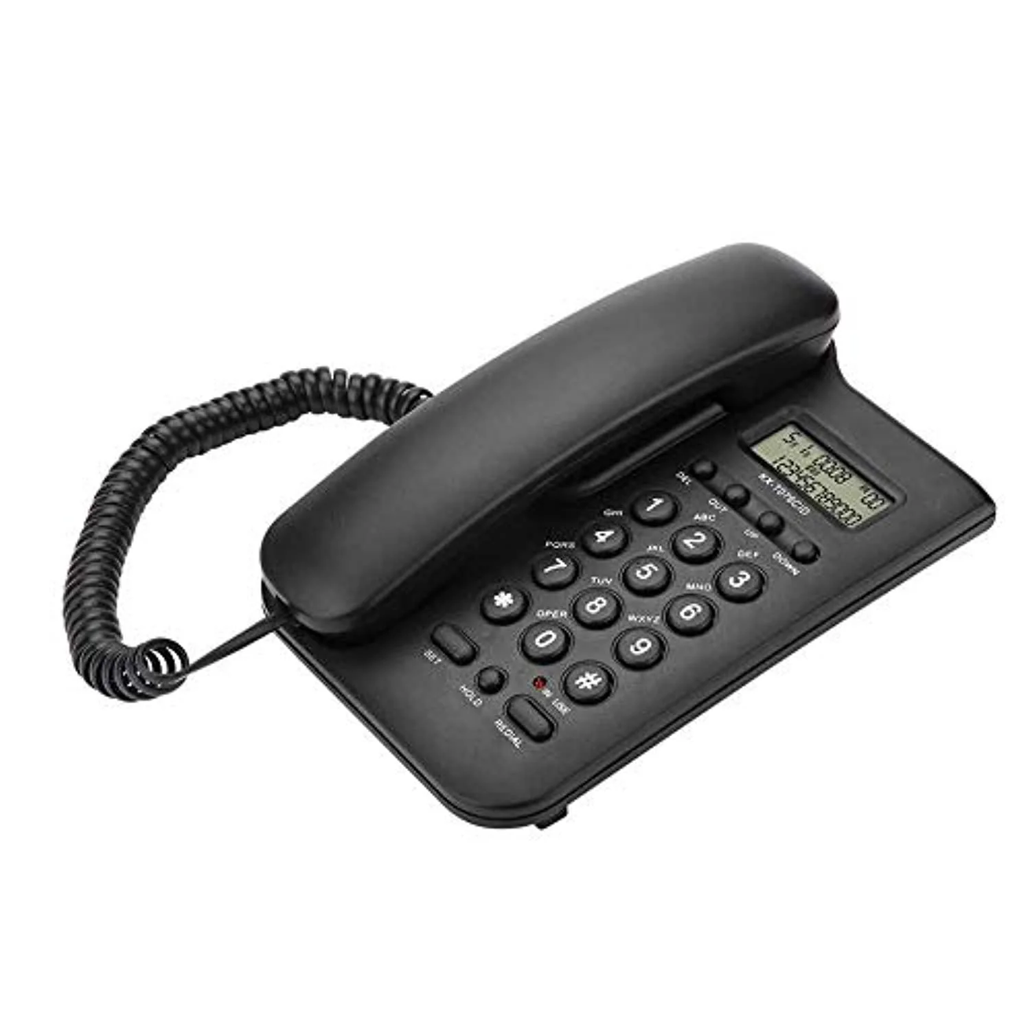 limouyin landline telephone, home hotel wired desktop wall phone office abs landline telephone with fsk/dtmf dual system telephone lin