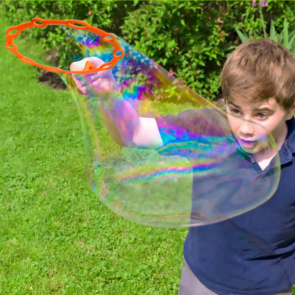 Fun Little Toys 14 Pcs Big Bubbles Maker Giant Bubble Wands with Solutions