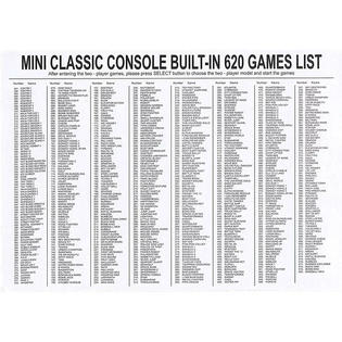 Grace Super Mini Retro Classic Family TV Game Console Built-in 620 TV Video Games Non-repetitive 8 Bit AV NTSC With Dual Controllers