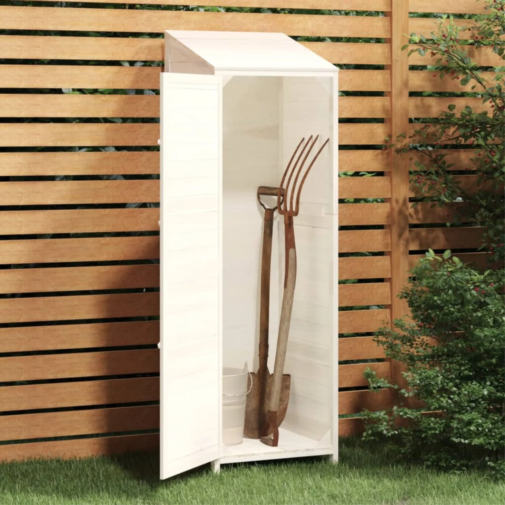 vidaXL Garden Shed White 21.7