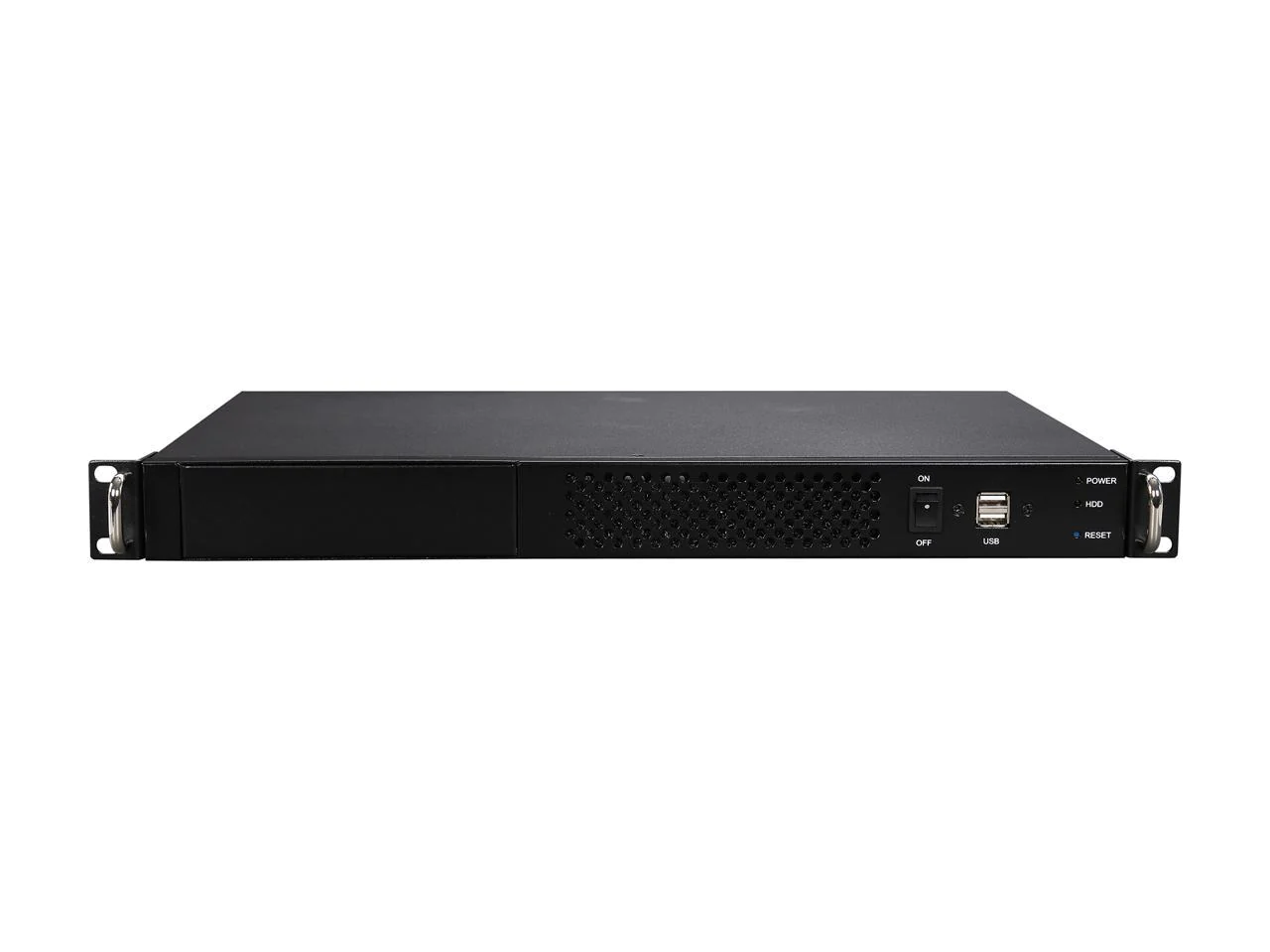 Athena Power RM-1UC138 Black 1.0mm SECC 1U Rackmount Server Case FlexATX Single (not included) 1 External 5.25