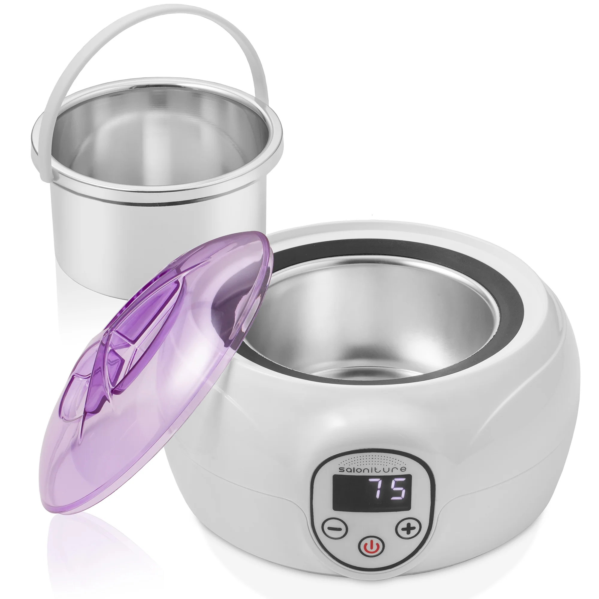 Saloniture Electric Wax Warmer Machine for Hair Removal - Portable Hot Waxing Pot, Purple