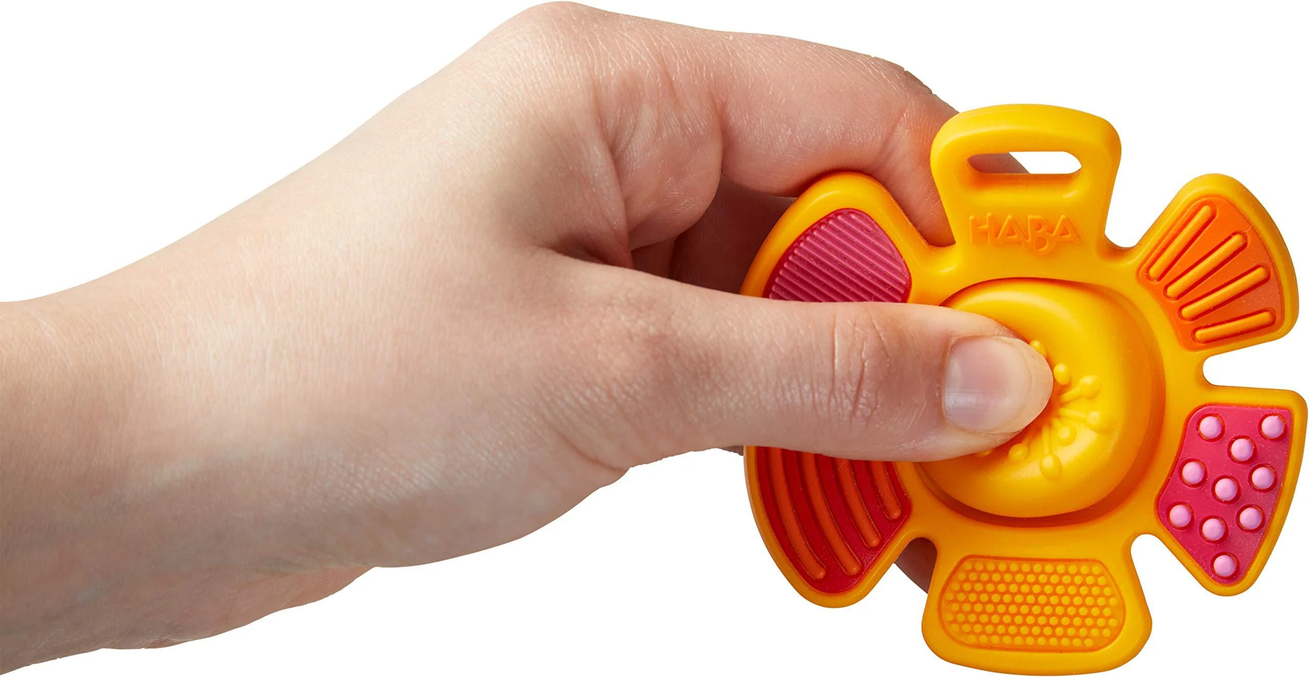 HABA USA haba popping flower silicone clutching &a; teething toy