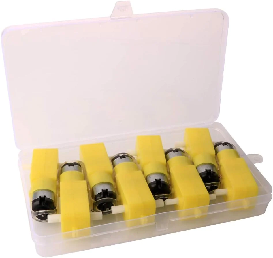 Gebildet 8pcs DC3V-12V DC Geared Motor, for Aircraft Toys/Robotic Body/Four-Wheel Drive Toy Car, Batch Number: Double Axis 1:48