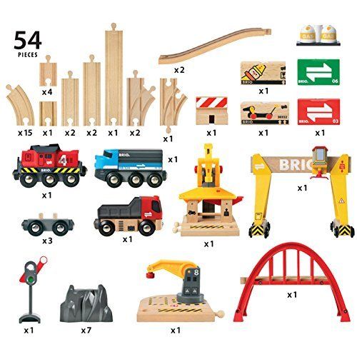 BRIO CARGO RAILWAY, Deluxe Set With Special Brio Storage Box, Toy Train B33097
