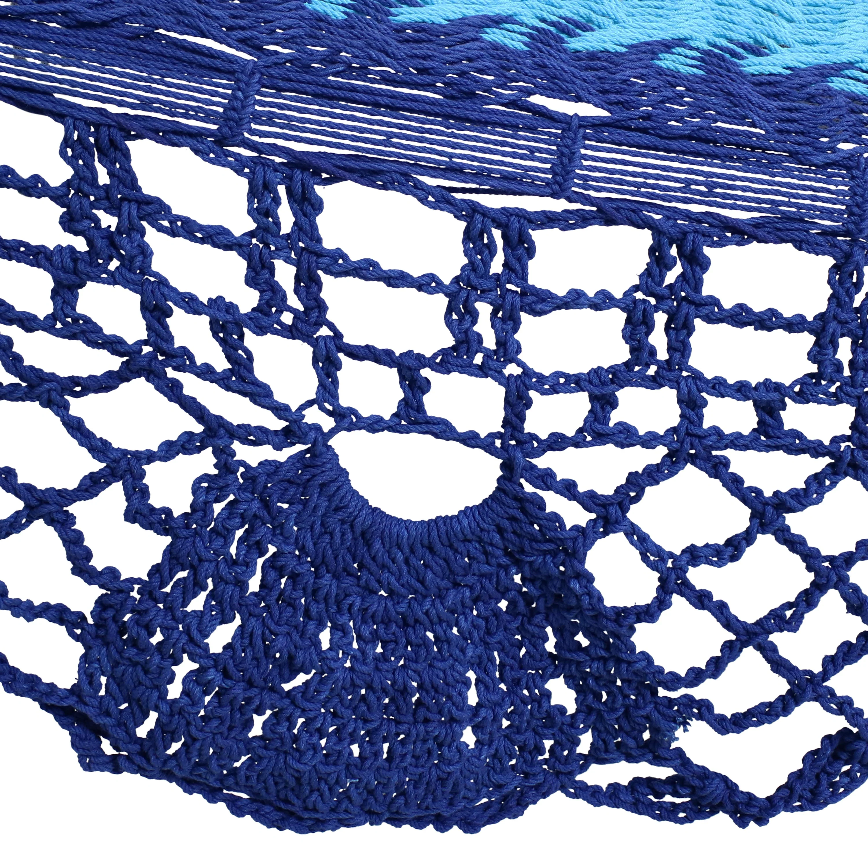 Sunnydaze Decor American DeLuxe Style Mayan Hammock and Stand Combo - Blue