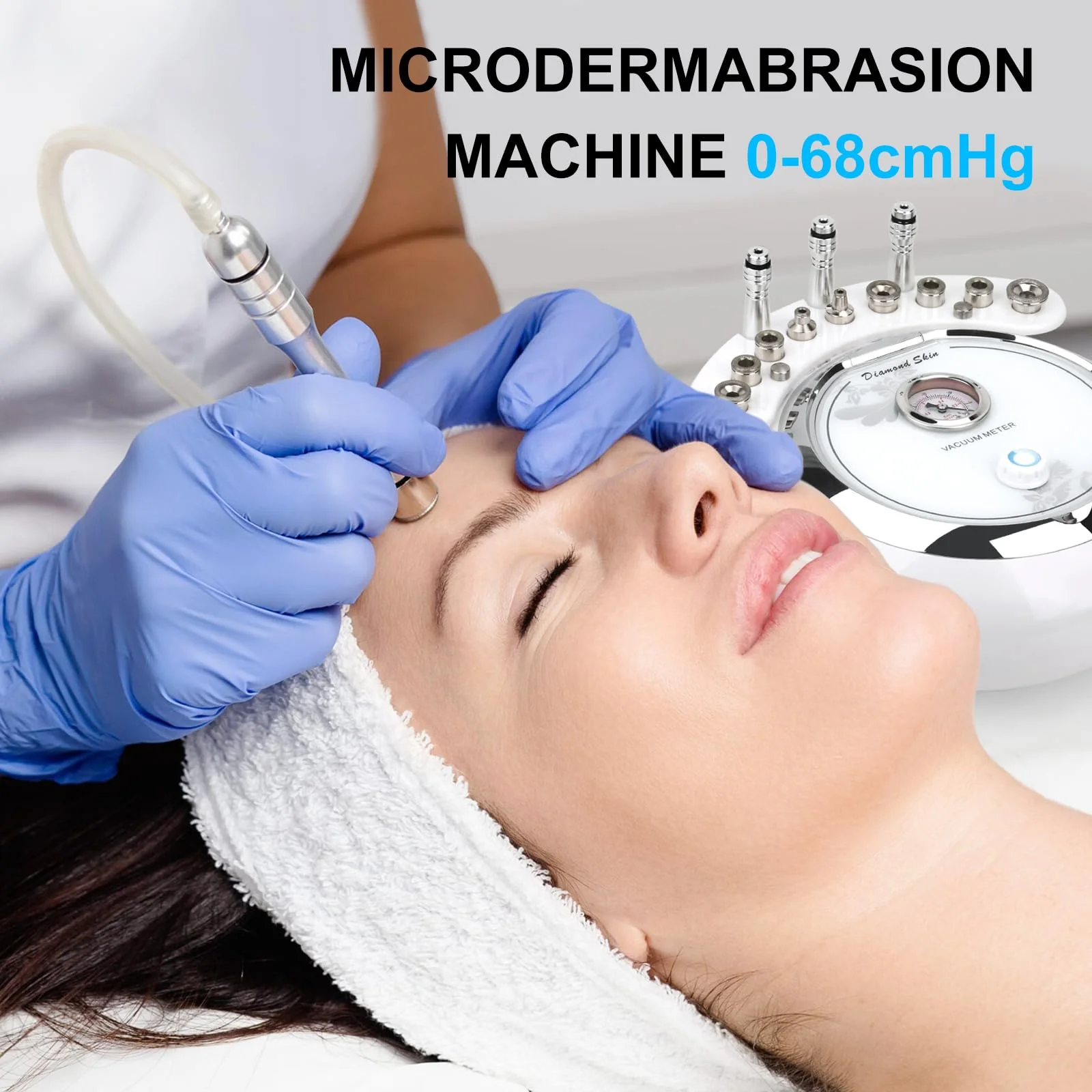 mcwdoit 【3-IN-1】Microdermabrasion Machine, mcwdoit 0-68cmHg Strong Suction Power, Professional Dermabrasion Facial Skin Care