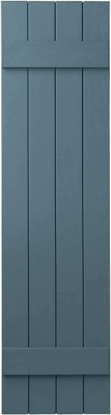 PlyGem Shutters and Accents Ply Gem Shutters and Accents VIN4C1551 SL 4 Board Closed Board