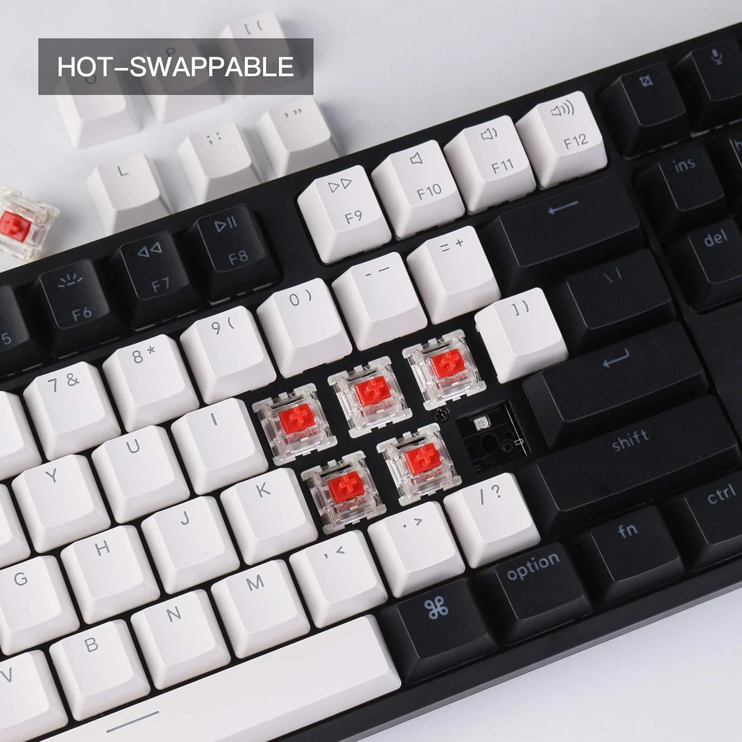 Zell Electronics Zell C1 Hot-Swappable Wired Mechanical Keyboard With Gateron G Pro Red Switch/Double-Shot Abs Keycaps/White Backlight/Usb Typ…