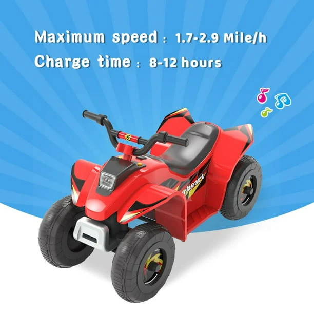 HOVERHEART 6V Kids Electric Ride On Mini ATV Quad Bike 4 Wheeler Toy Car