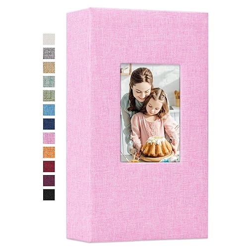 Vienrose Linen Photo Album 300 Pockets for 4x6 Photos Fabric Cover Photo Books Slip-in Picture Albums Wedding Family Anniversary
