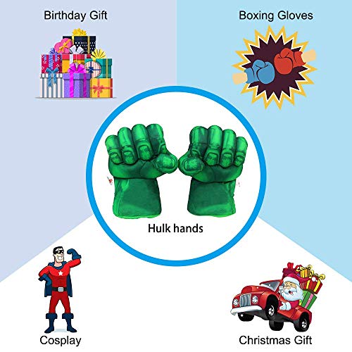 CGBOOM Superhero Gloves Boxing Gloves Smash Hands Big Soft Plush Hero Fists, Superhero Toys for Boys Girls, Role Play Costume Birthday