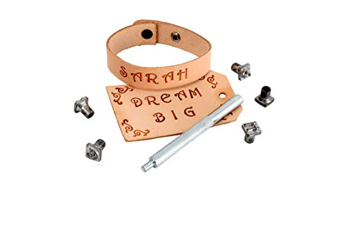 Realeather 3/8” Alphabet and Number Stamp Tool Set, Multicolor