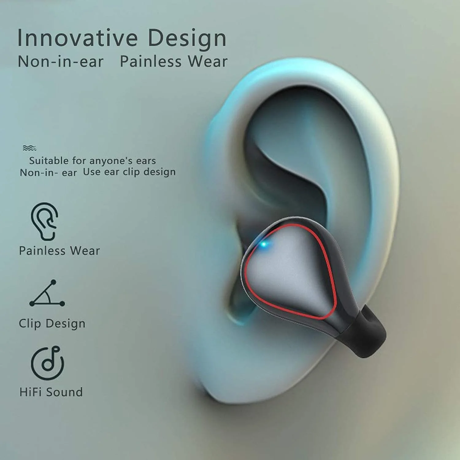 GCP Products Open Ear Headphones Air Conduction Headphones Bluetooth Workout Headphones Open Ear Earbuds For Sports Running Headphones Exe…