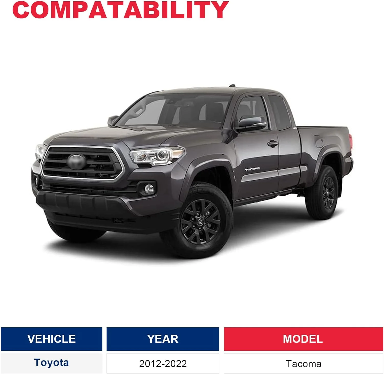 VASTAUTO Rear Bed Step Fit for Toyota Tacoma 2012-2022 Replace PT392-35100 Bedstep Retractable Bumper Truck Tailgate Step
