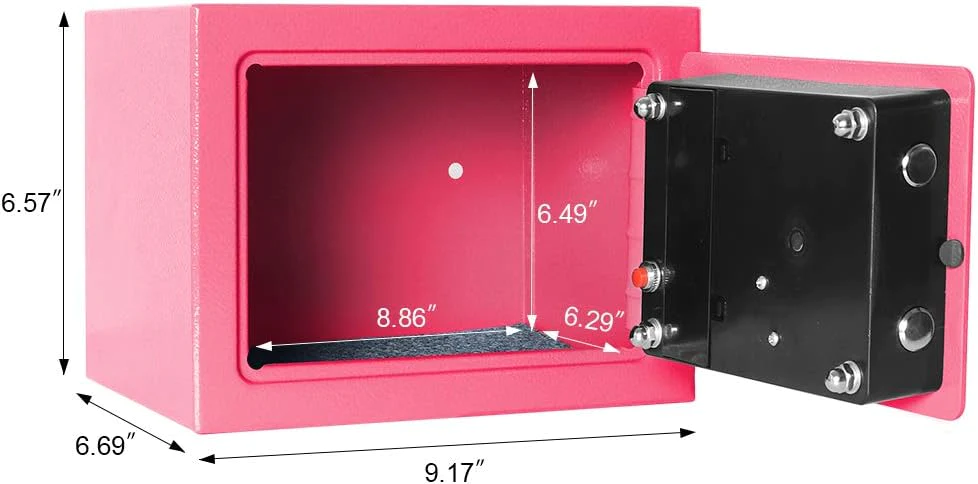 Lovndi Electronic Security Safe Box, 0.17 Cubic Feet Digital Deposit Box for Home Office Hotel Business, Lock Box for Cash Jewelry Sto