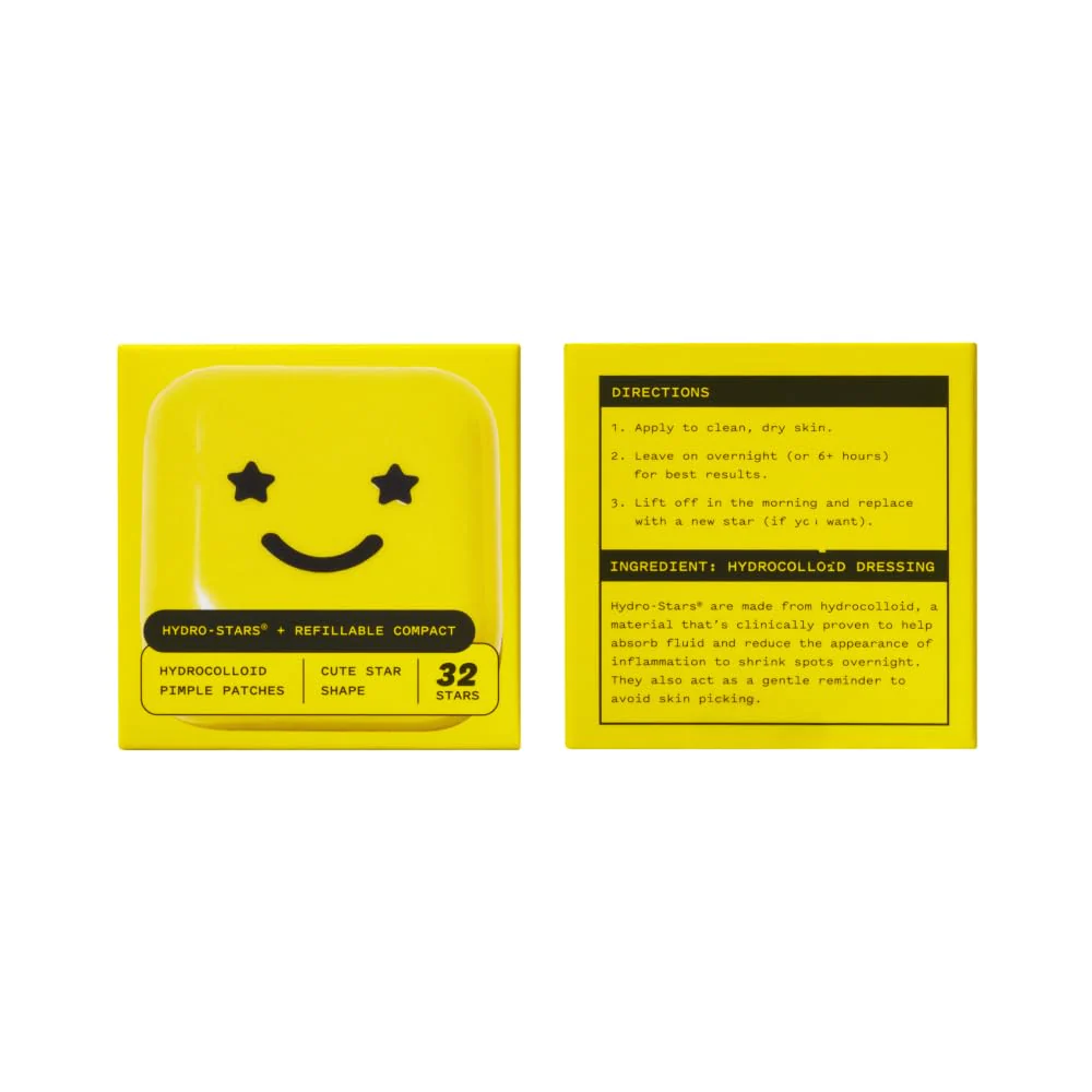 Starface World Starface Hydro-Stars, Hydrocolloid Pimple Patches, Absorb Fluid and Reduce Inflammation, Cute Star Shape, Vegan and Cruelty-Free