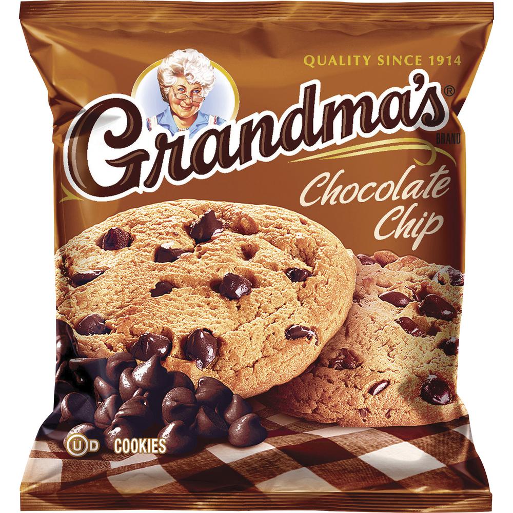 Quaker Oats Grandma&s;s Chocolate Chip Cookies - Chocolate Chip - 2.88 oz - 60 / Carton