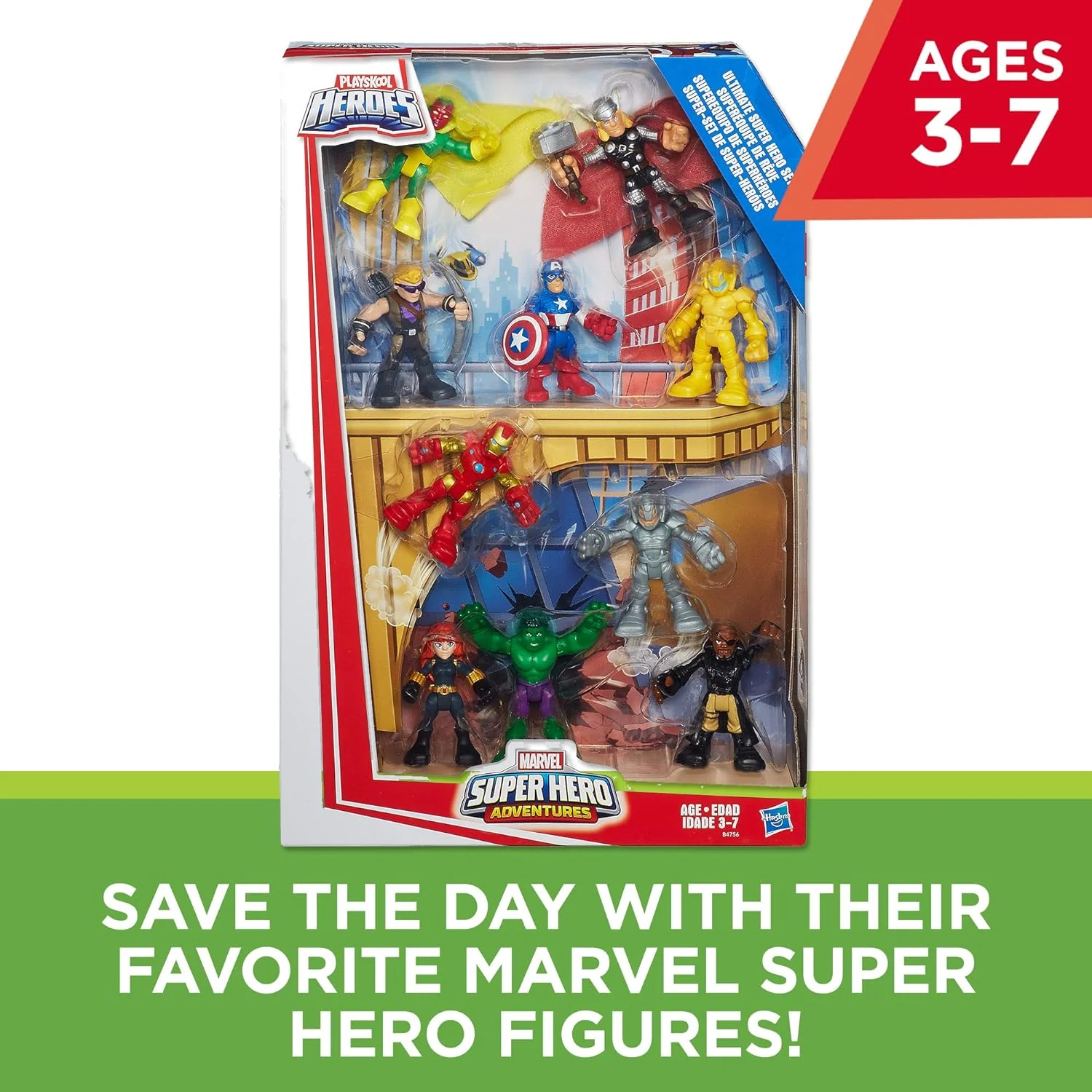 Hasbro Playskool Heroes Marvel Super Hero Adventures Ultimate Set, 10 Collectible 2.5-Inch Action Figures, Toys for Kids Ages 3 and …