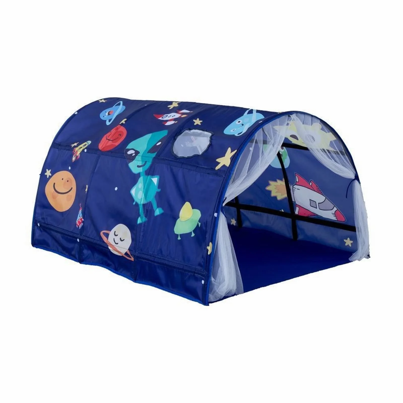 Happy Tent Space Stars Bed Tents For Kids Portable Play Tent Game House For Boys Girls Breathable Cottage Diy Inner Pocket Sleep