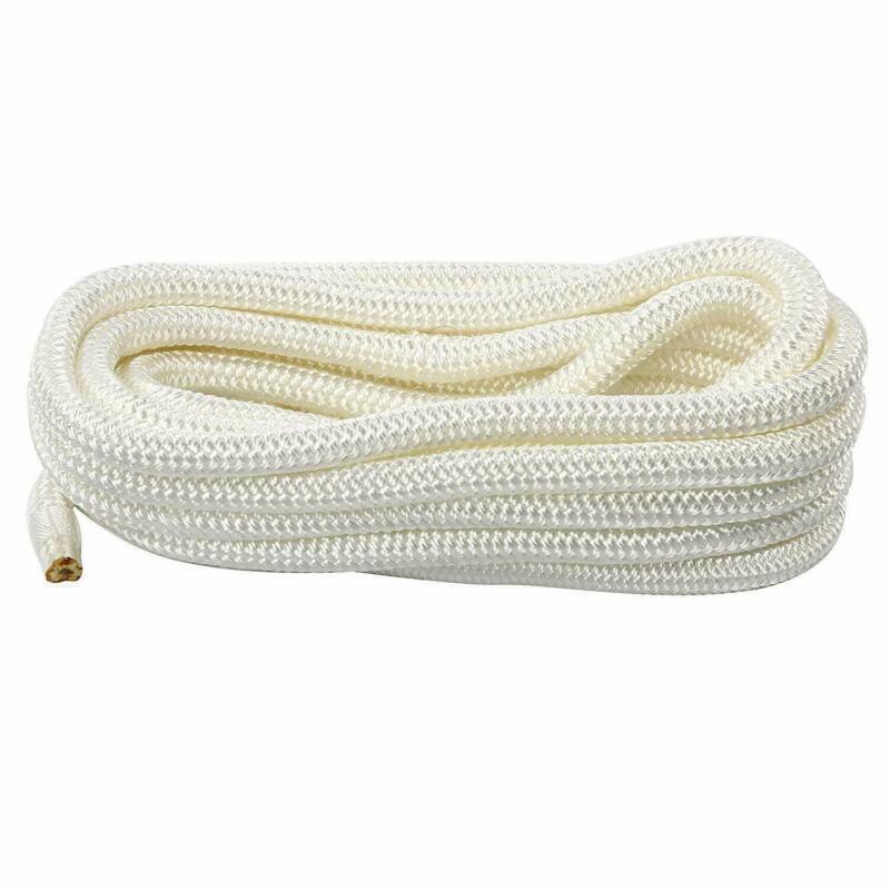 Amarine-made 2 Pack 1/2 Inch 25FT Double Braid Nylon Boat Dock Line Marine Mooring Rope White