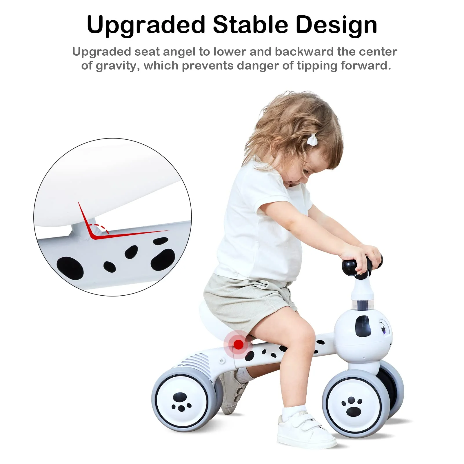 Ancaixin Baby Balance Bikes for 1 2 3 Year Old Boys Girls, Riding Toys for 10-36 Month Toddler | No Pedal Infant 4 Wheels Baby B
