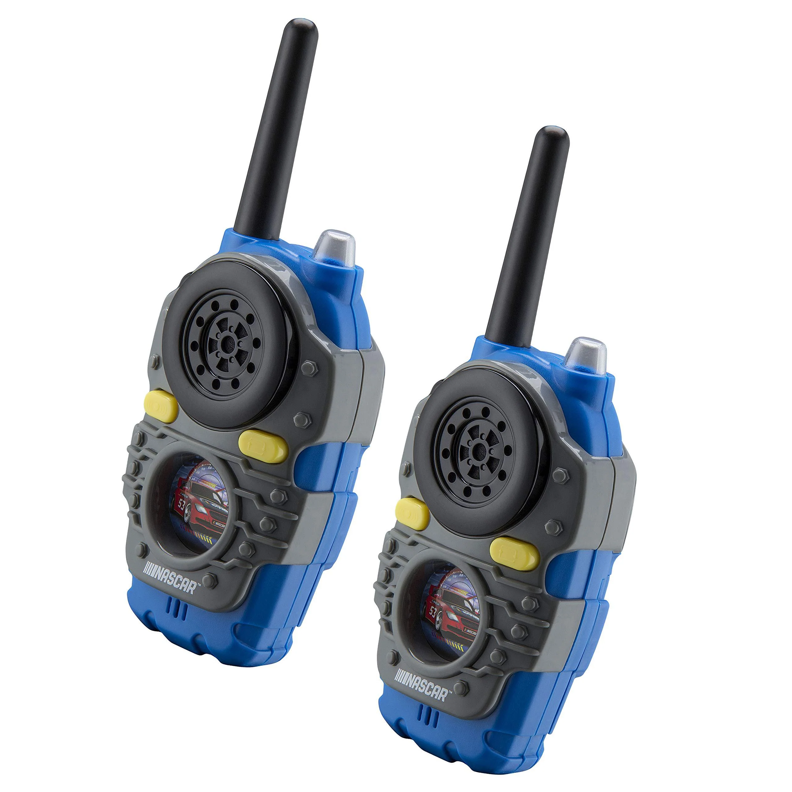 eKids nascar walkie talkies for kids, 2 way radio long range, light, sound effects kids toys &a; handheld kids walkie talkies, toys f