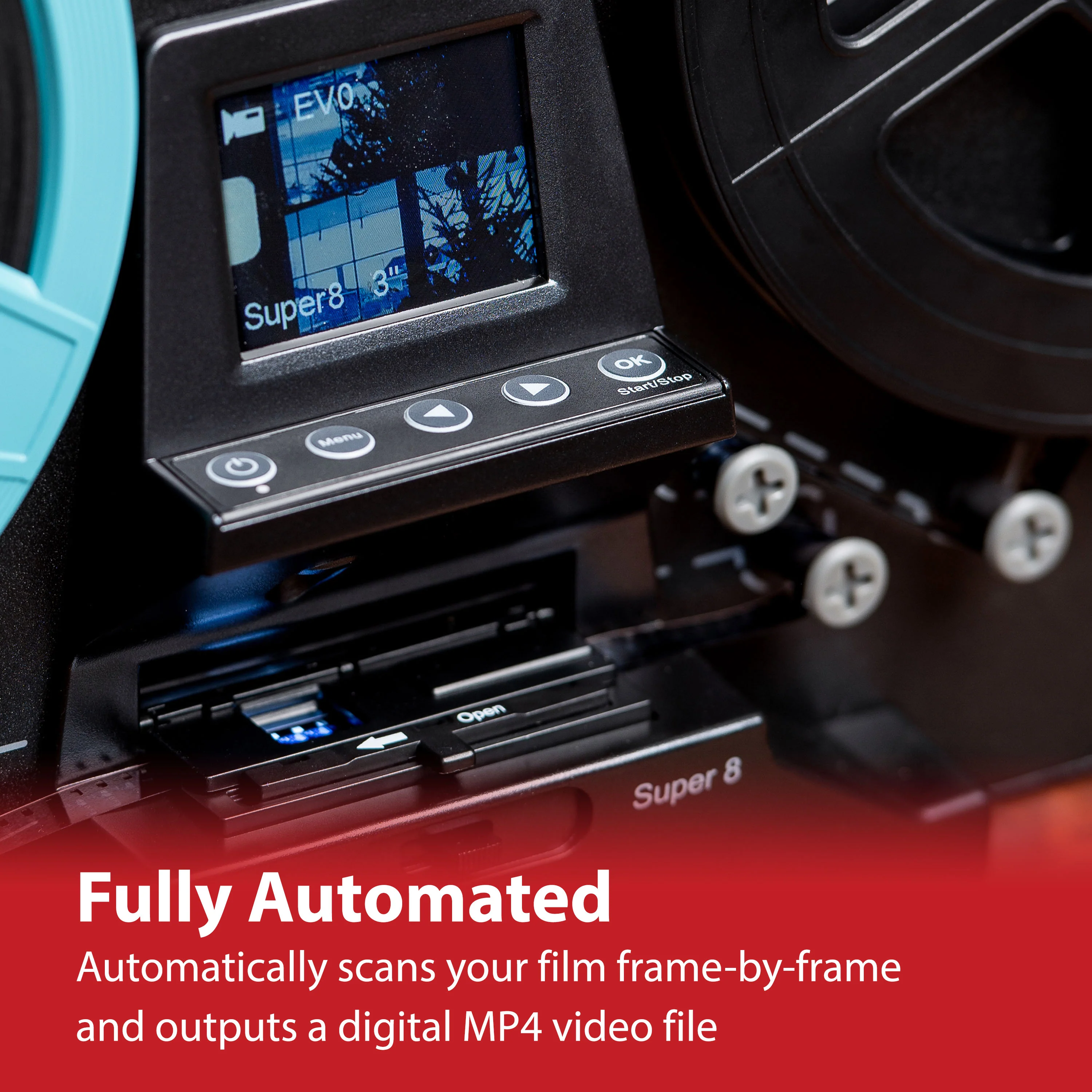 Magnasonic Super 8/8mm Film Scanner, Converts 3