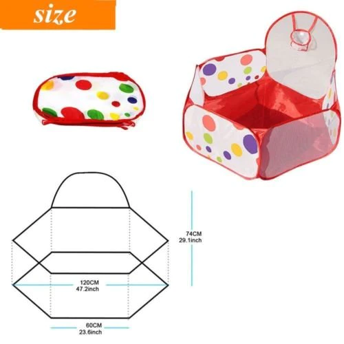 Innofun Kids Indoor Pop Up Ball Play Tent,PortableFun Playhouse Ball Pit Pool Playpen with Basketball Hoop - Great Outdoor Toddler Toys-