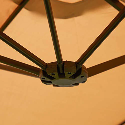 lokatse home 15 ft twin patio umbrella double sided outdoor sunshade canopy with crank for garden table market beach shade ou