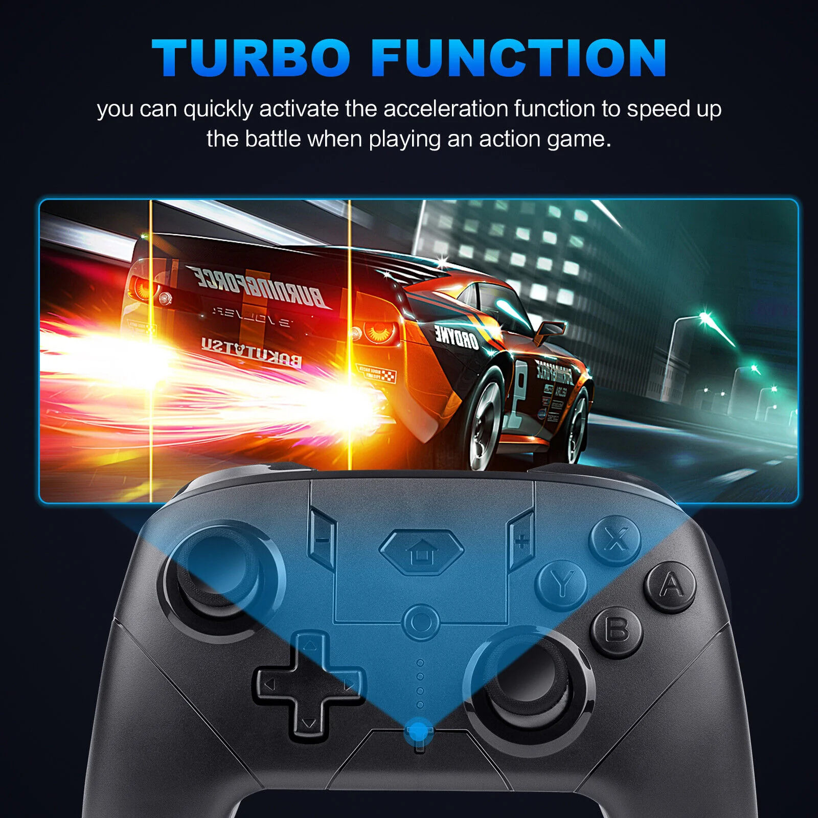 Great Choice Products Pro Wireless Game Controller Gamepad Joystick Remote For Nintendo Switch / Lite