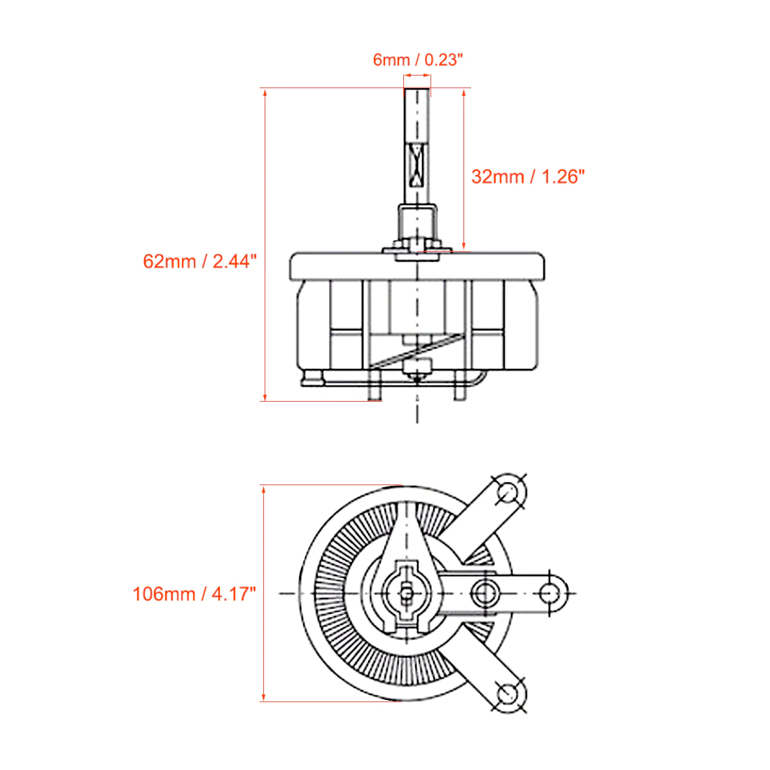 Unique Bargains Wirewound Ceramic Potentiometer Variable Rheostat Resistor 200W 5R Ohm W Knobs