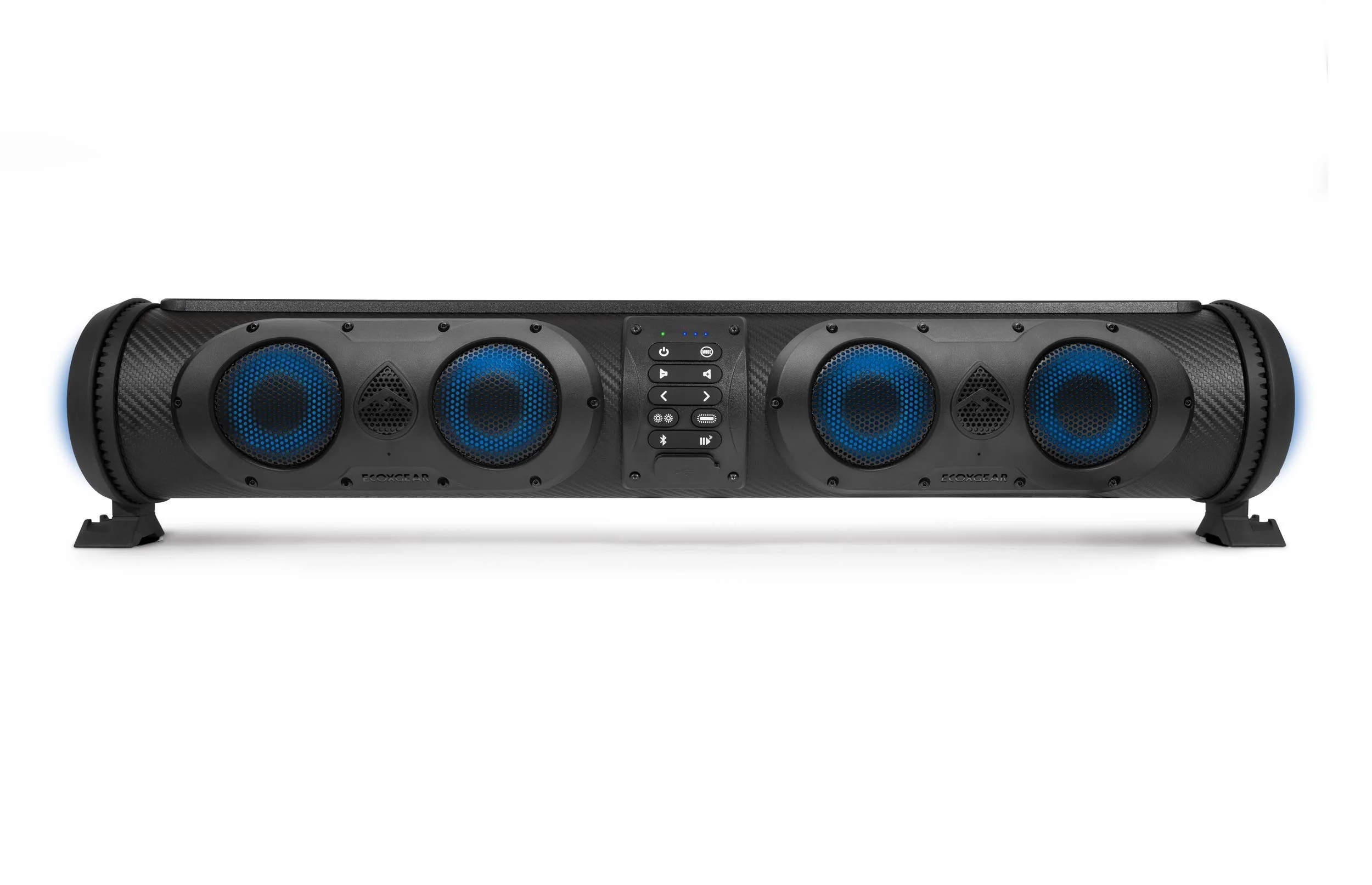 EcOXgEAR SoundExtreme SEB26 Rechargeable Amplified Powersports Bluetooth 8 Speaker Soundbar Waterproof Sandproof with LED Lighti
