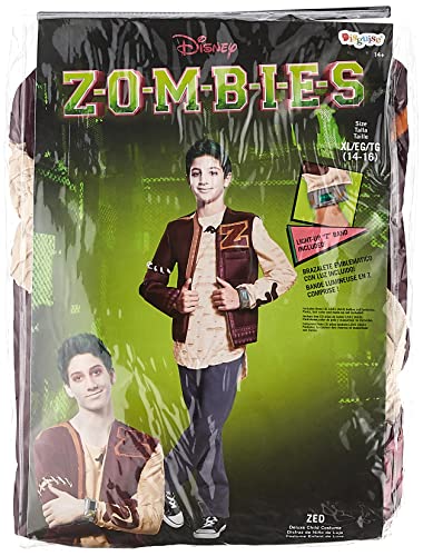 Disguise Disney Zombies Zed Deluxe Boys Costume Red, Medium/(7-8)