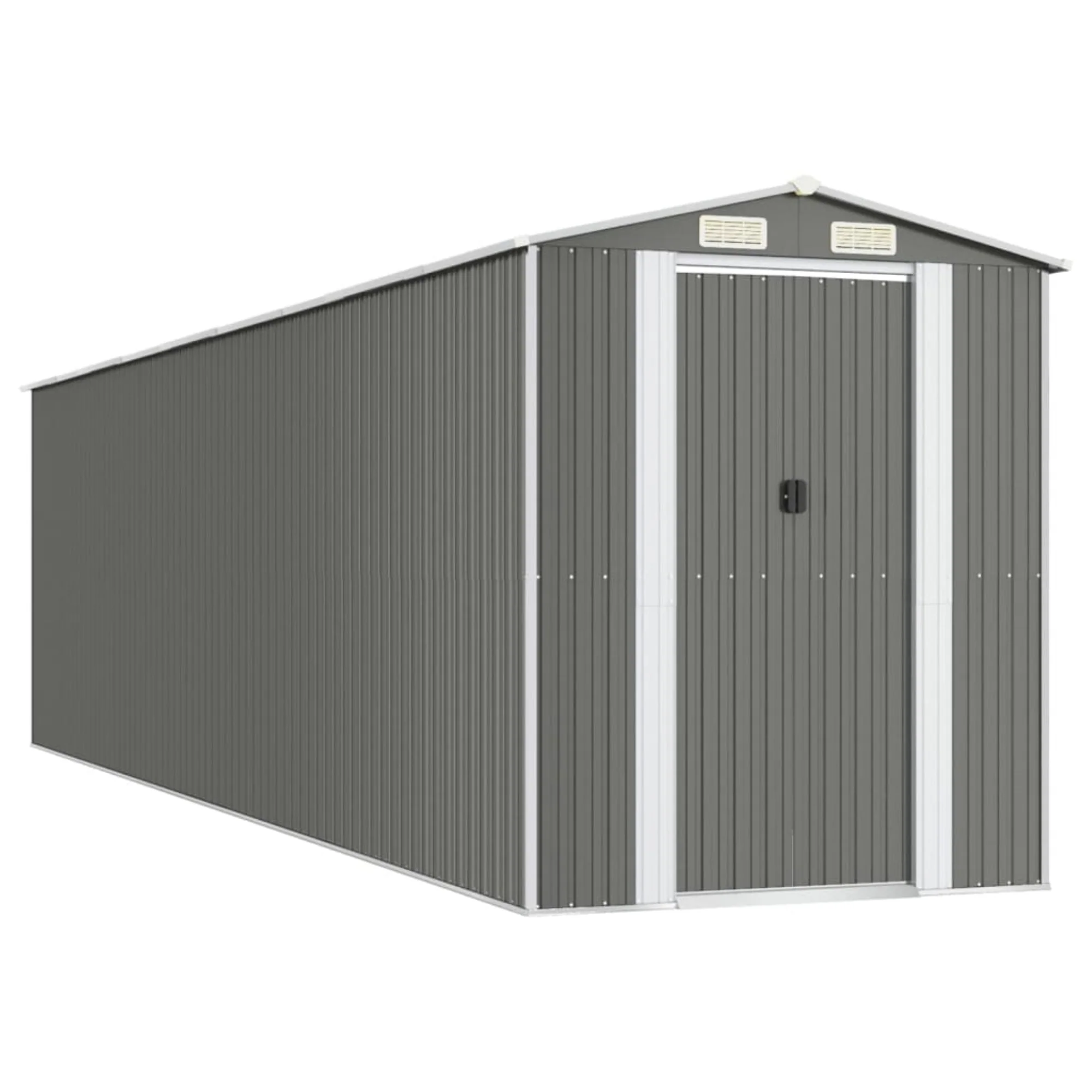 vidaXL Garden Shed Light Gray 75.6