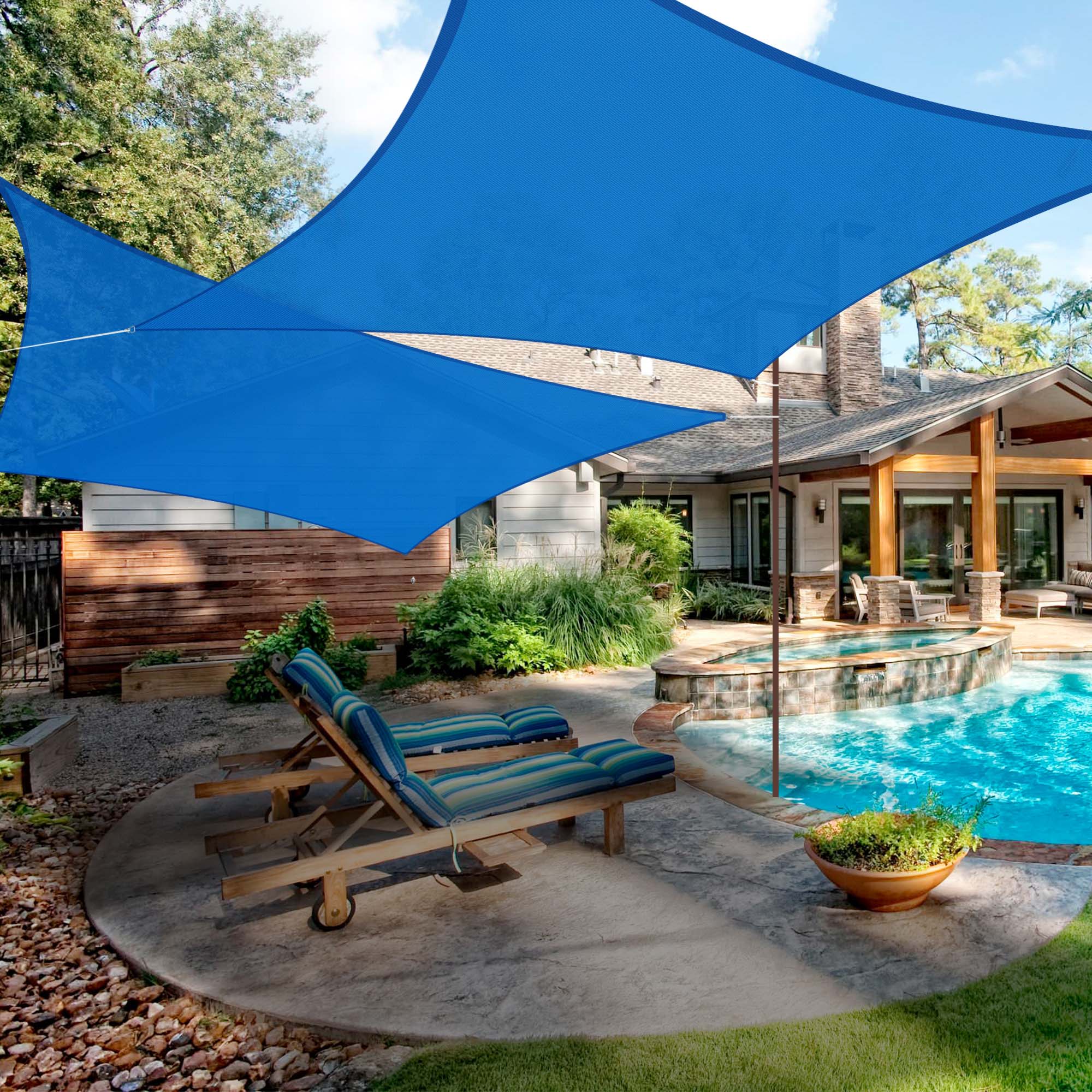 Yescom 2 Pack 10x8 Ft 97% UV Block Rectangle Sun Shade Sail Canopy Outdoor Backyard