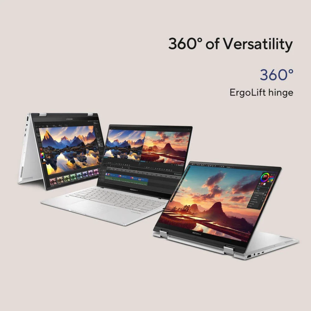 Asus UP3404VADS54 14 inch Zenbook 14 Flip OLED 2-in-1 Laptop - Intel Core i5-1340P - 16GB/512GB - White