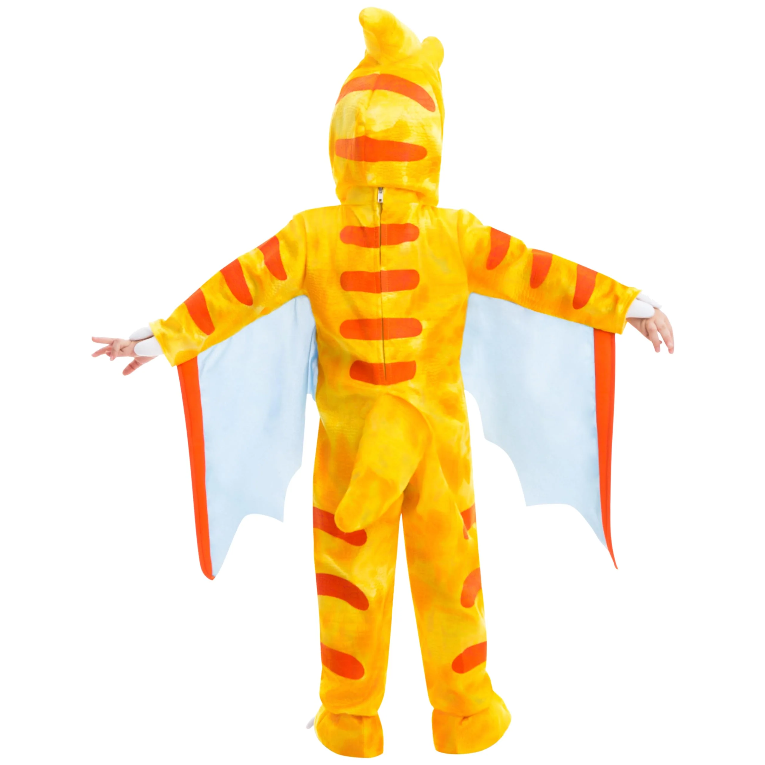 Spooktacular Creations Yellow Prehistoric Pterodactyl Dinosaur Costume Kid and Toddler Deluxe Set for Halloween Dress Up Party a