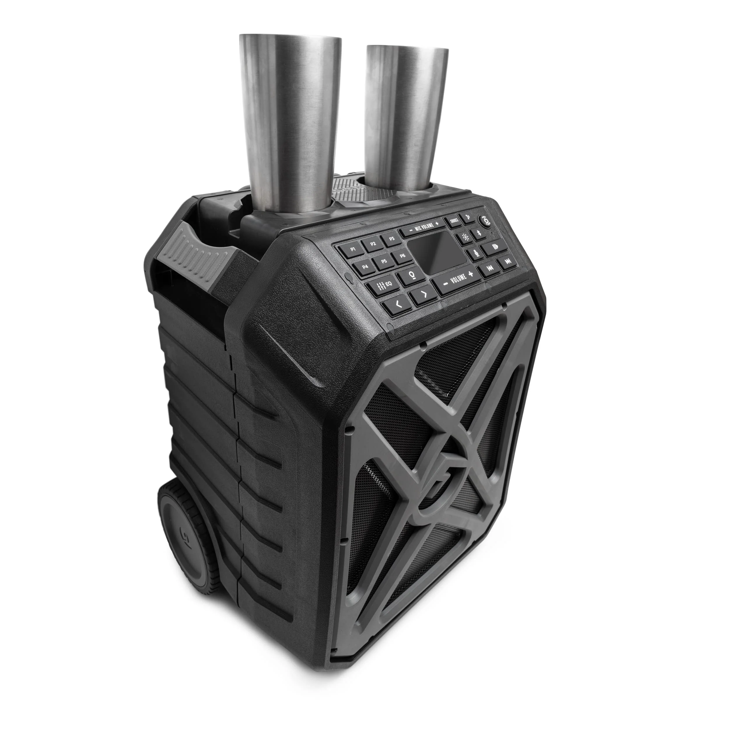 EcOXgEAR EcoTundra Rugged Waterproof Floating Portable Bluetooth Wireless 120-Watt Smart Speaker with Dual cup Holders