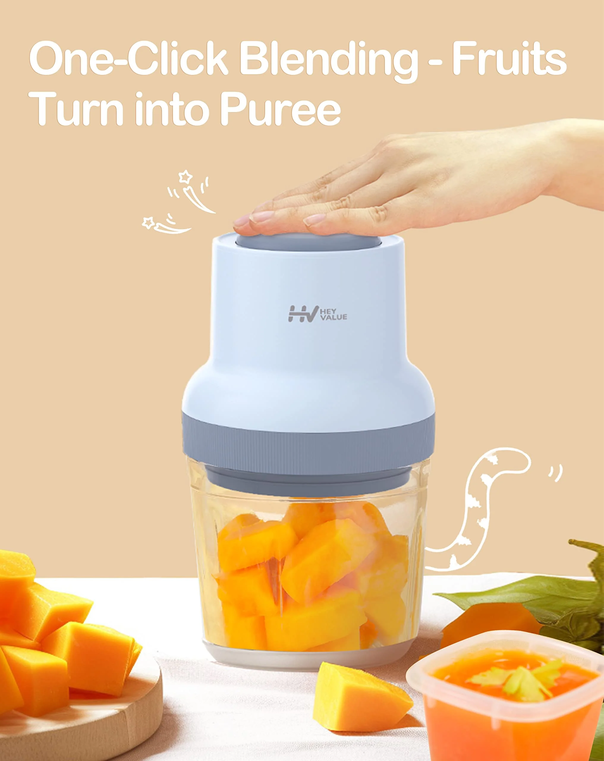 HEYVALUE Baby Food Maker, 13-in-1 Baby Food Processor gift Sets for Baby Food, Fruit, Vegatable, Meat, Baby Food Blender with Ba