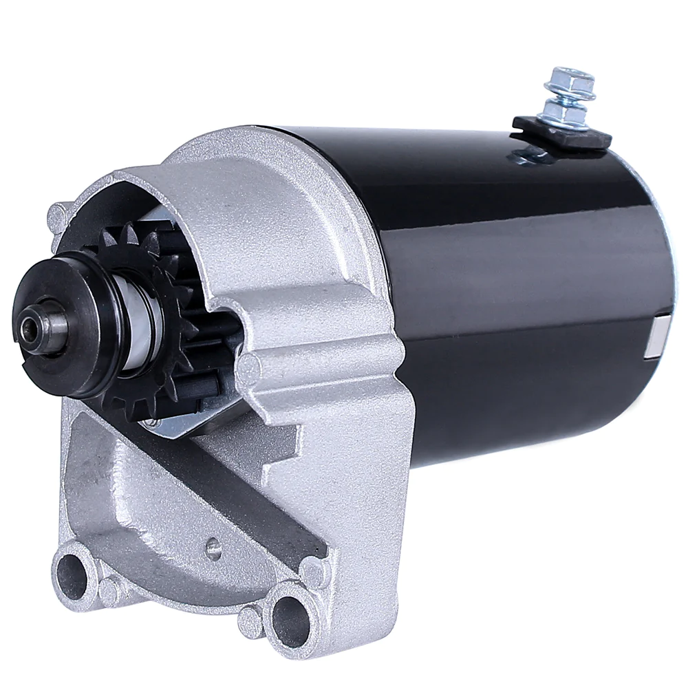 Rareelectrical NEW STARTER MOTOR COMPATIBLE WITH HIGH TORQUE BRIGGS &a; STRATTON 399928 495100 498148 FREE GEAR